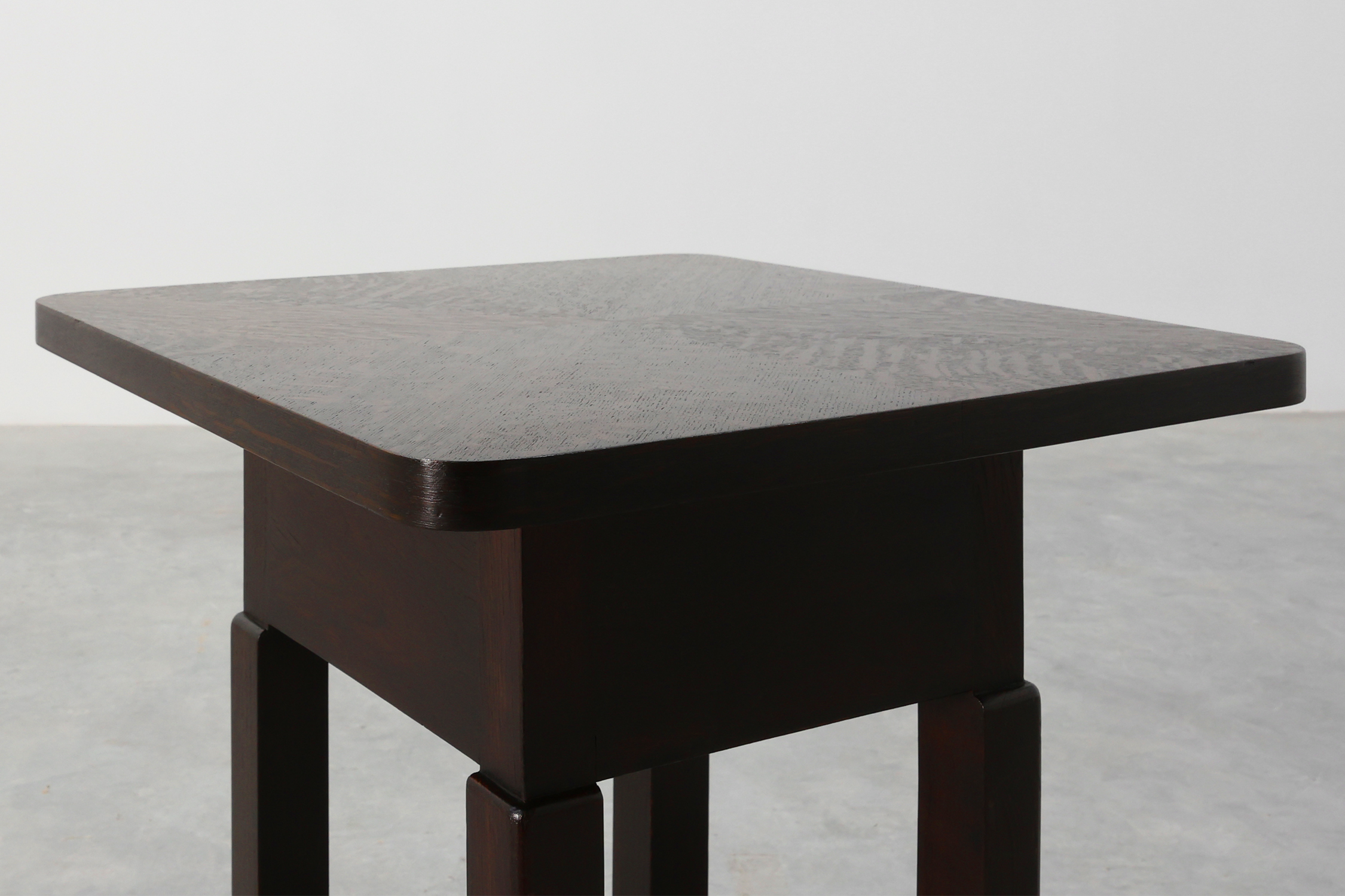 Art Deco square Oak Side Table, France, circa 1920thumbnail